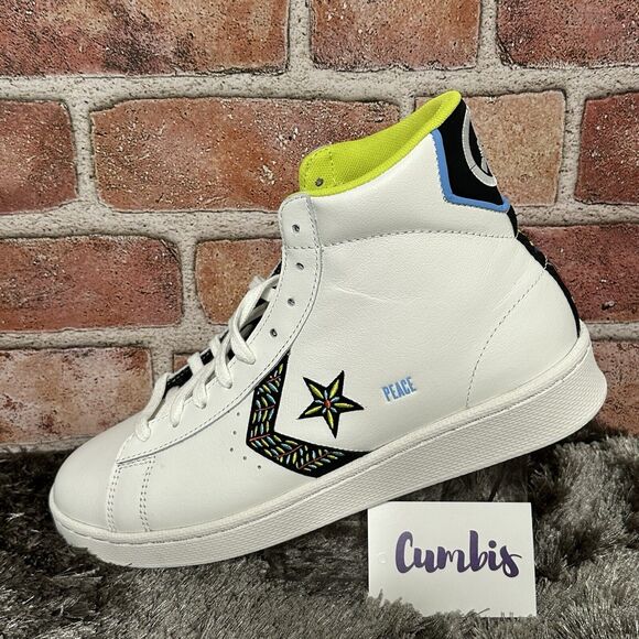 Converse Pro Leather High Top Peace & Unity US Women's 10-Men's 8.5 172187c NEW - Picture 2 of 13